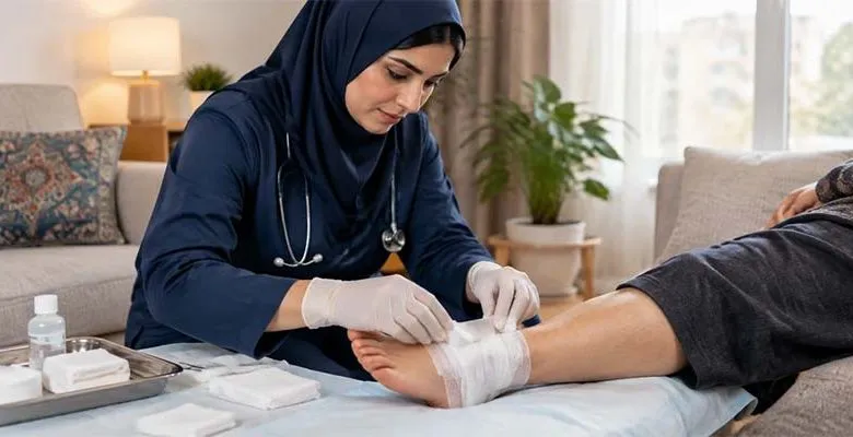 پانسمان زخم دیابتی در منزل