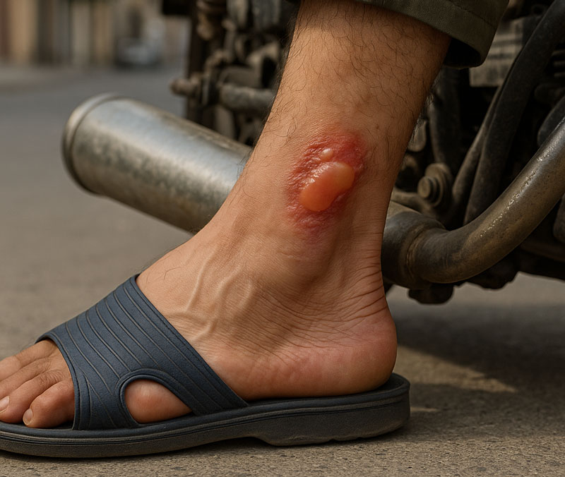 درمان زخم سوختگی اگزوز