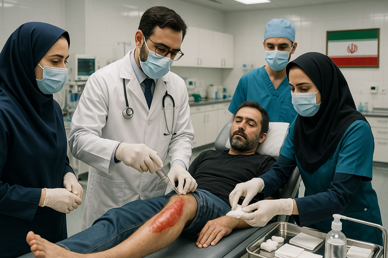 درمان زخم سوختگی اگزوز